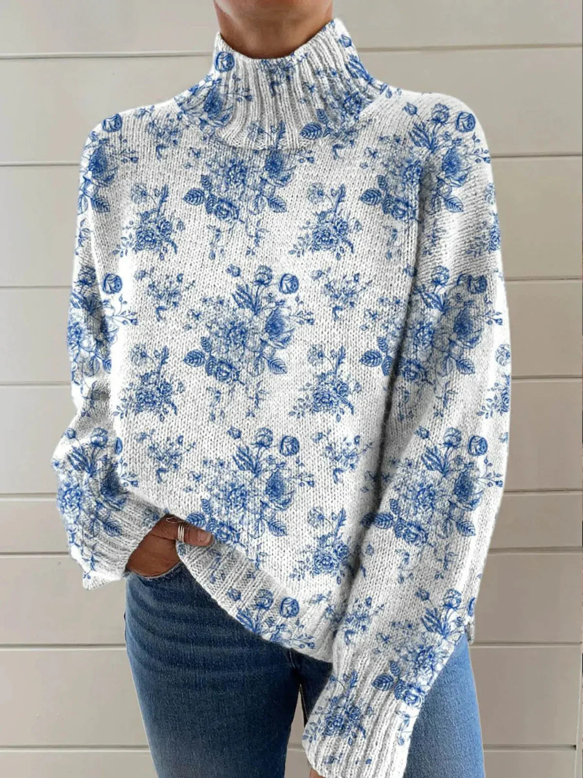 Naomi – Varm trøje med blomstermønster