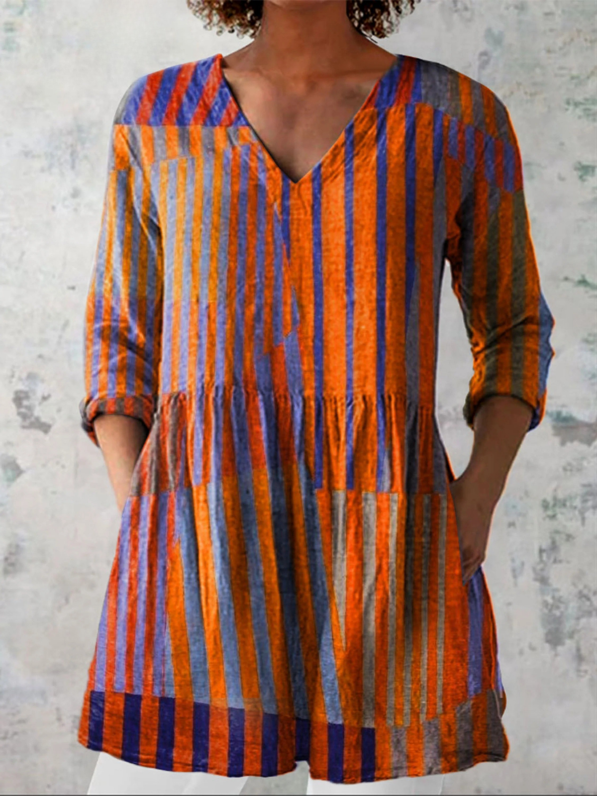 Nadia | Lang V-hals bluse