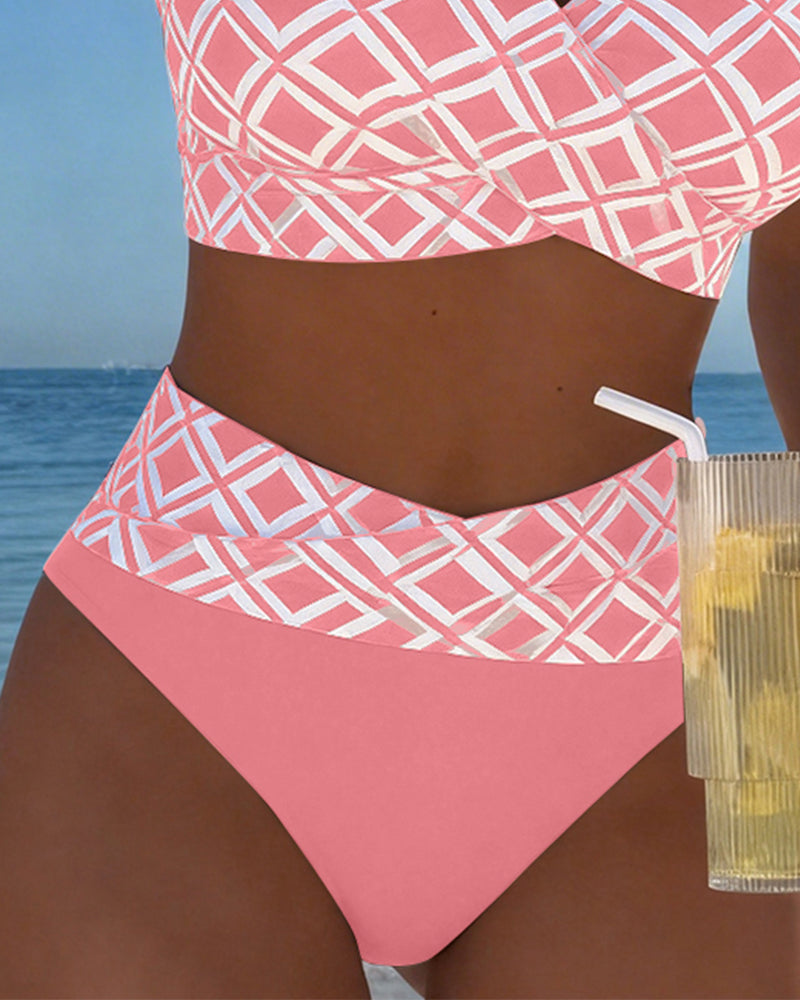 2-delig Bikini met Diamantmotief