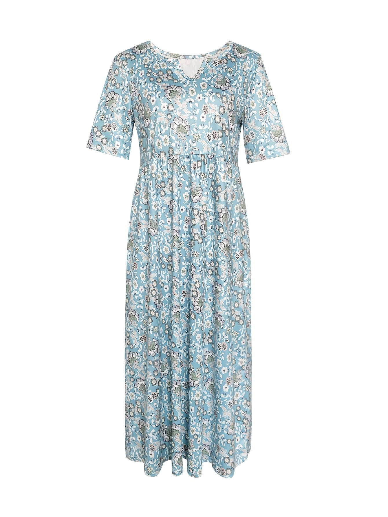Blauwe Madeliefje — Jurk met bloemenprint