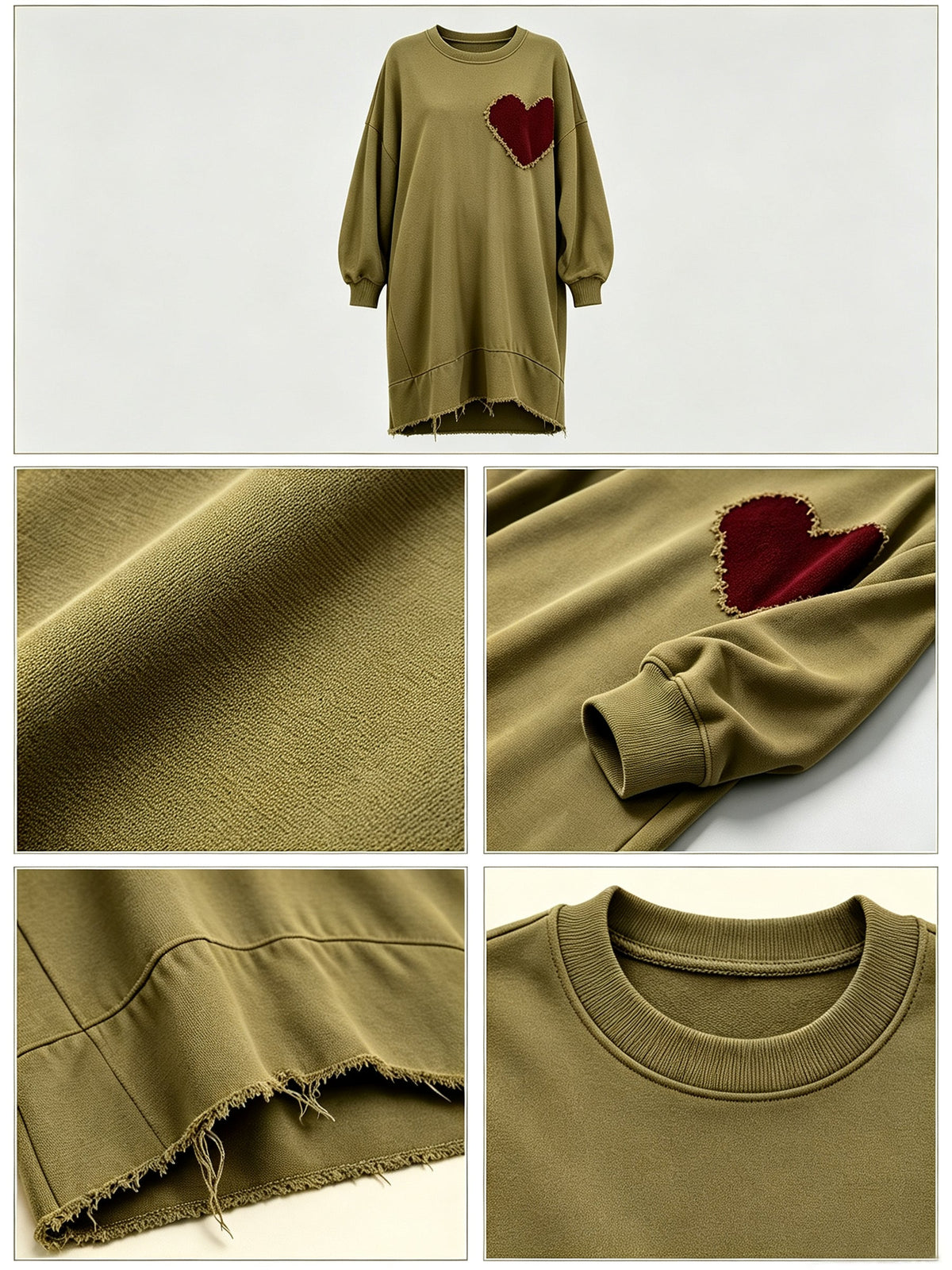 Relaxed casual midi-jurk