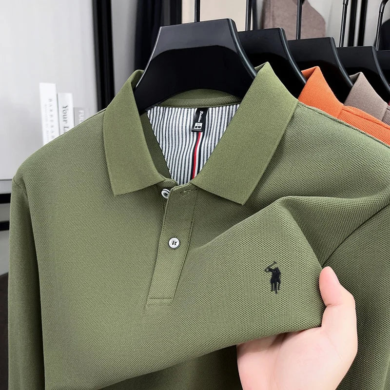 Vinterholm - Eksklusiv Langærmet Herrepoloshirt