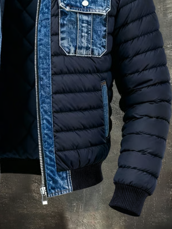 Pietro | Giacca ibrida in denim trapuntato