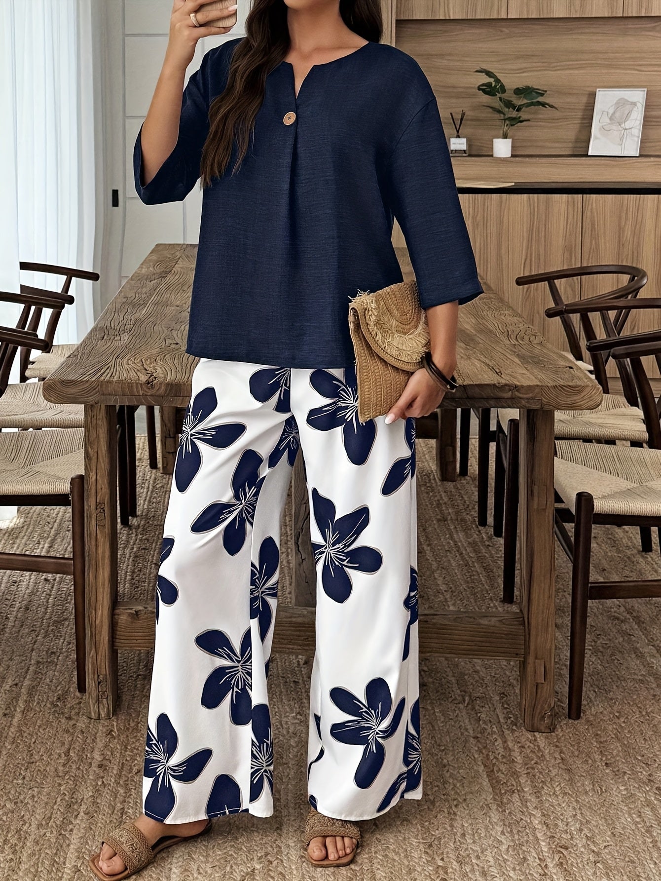 Barbara - 2-delig set met bloemenprint