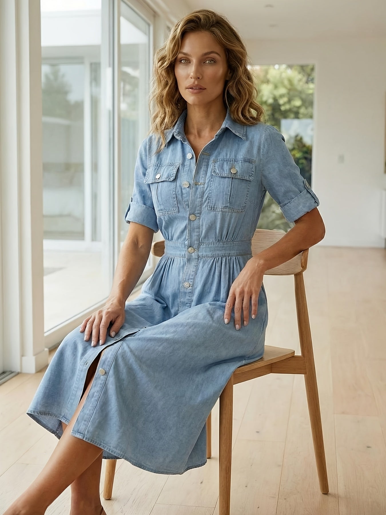 Nora - denim jurk