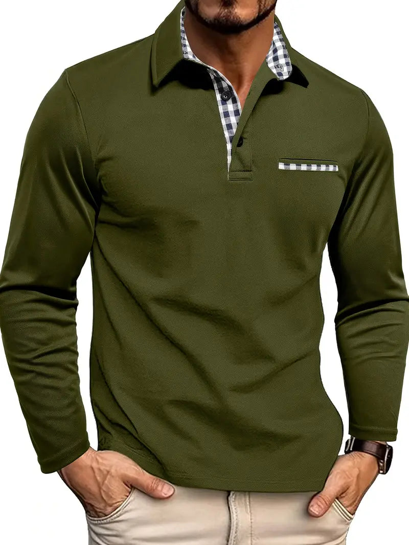 GERNAN™ | Langærmet poloshirt til mænd