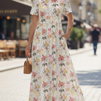 Maxi Abito Prato Estivo in Fiore