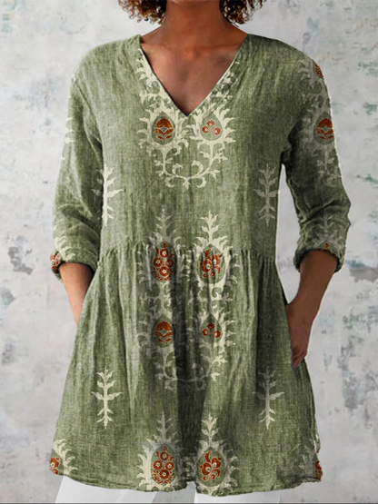 Mia | Lang V-hals bluse