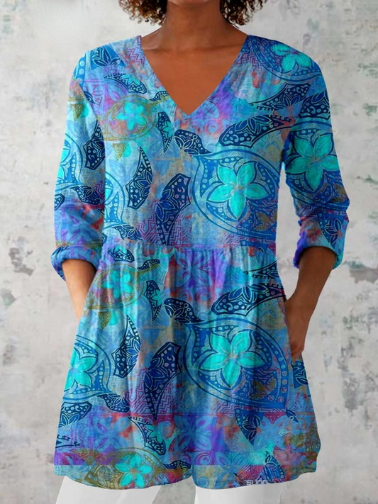 Sophie | Lange blouse met V-hals
