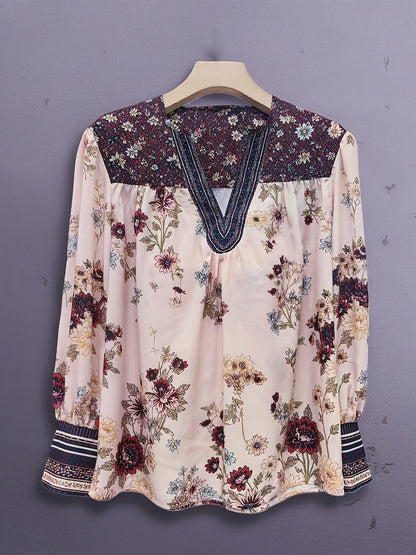 Josefine | Vintage Blouse met V-hals
