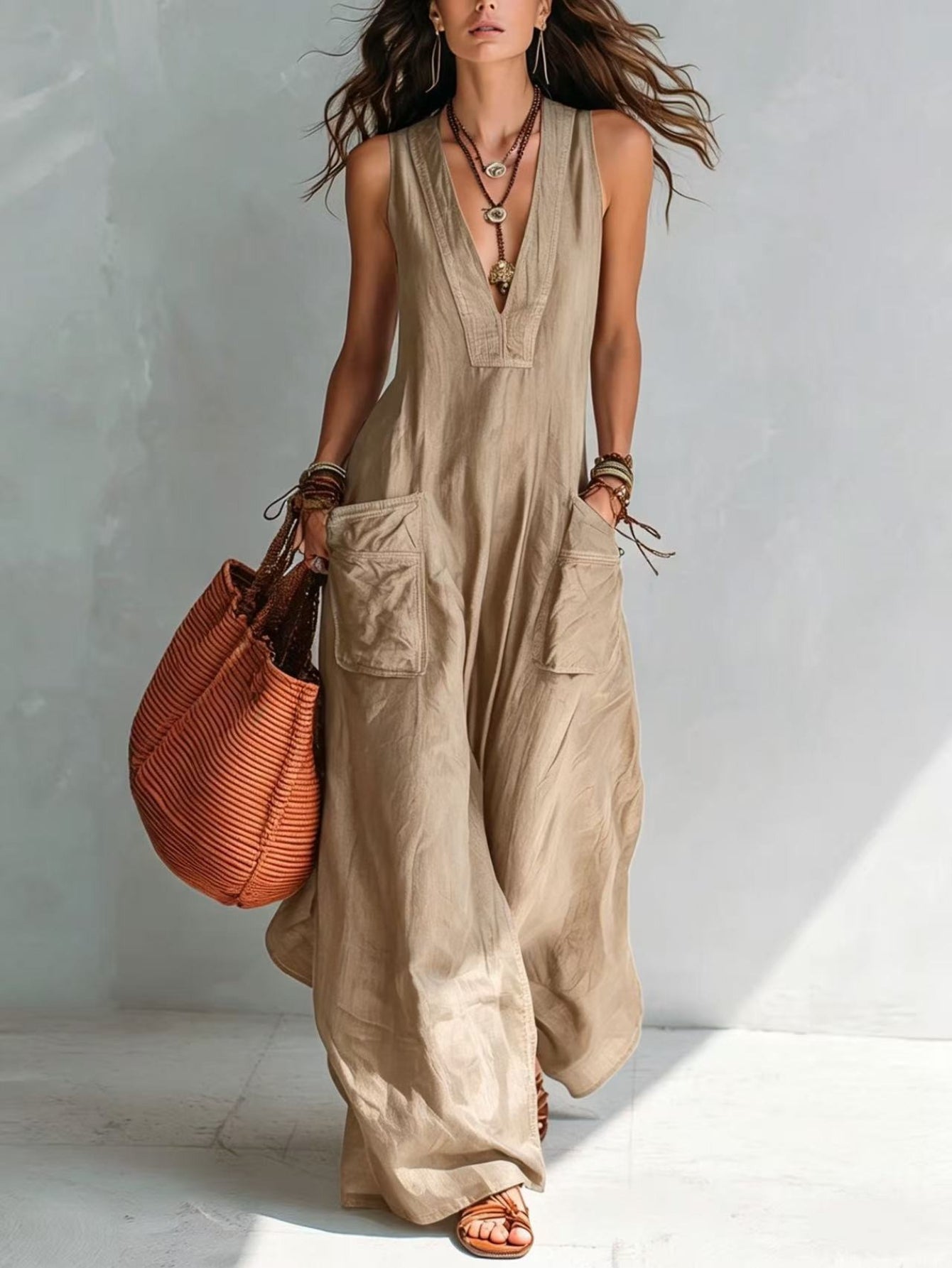 Marika | Mouwloze jumpsuit