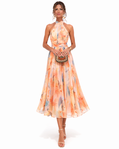 Abito Halter Midi Floreale