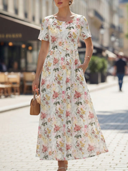 Maxi Abito Prato Estivo in Fiore