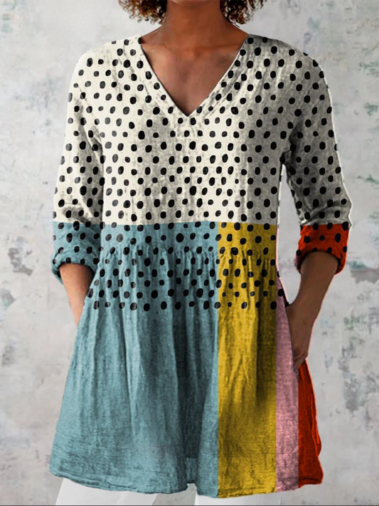Valérie | Lange blouse met V-hals