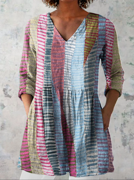 Danica | Lang V-hals bluse