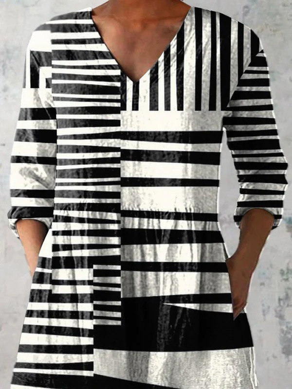 Capri  | Lang V-hals bluse