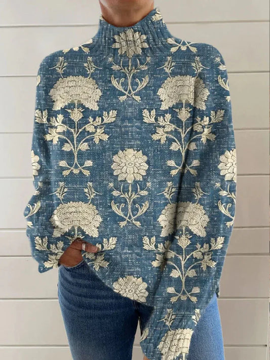 Bonny – Varm trøje med blomstermønster