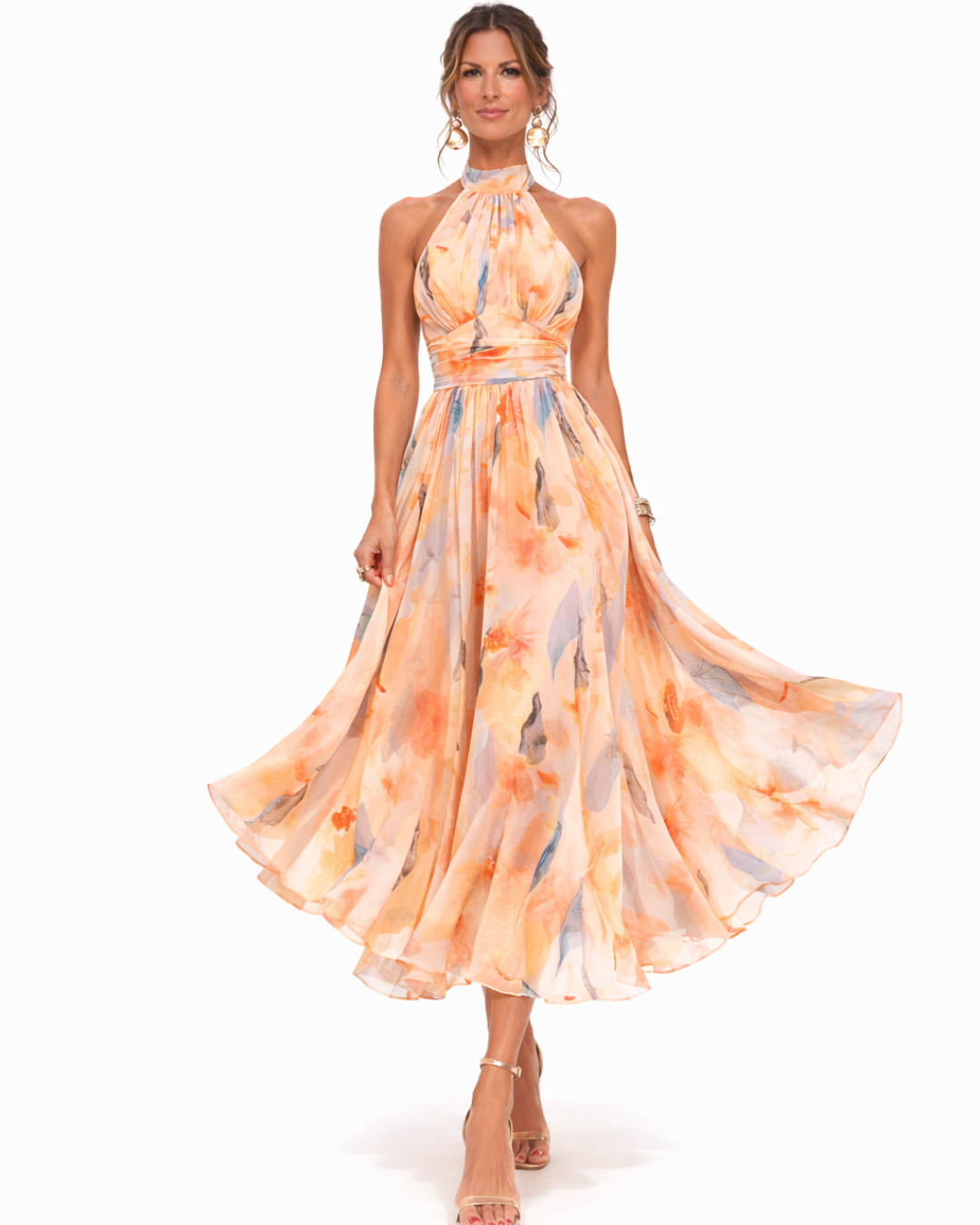 Abito Halter Midi Floreale