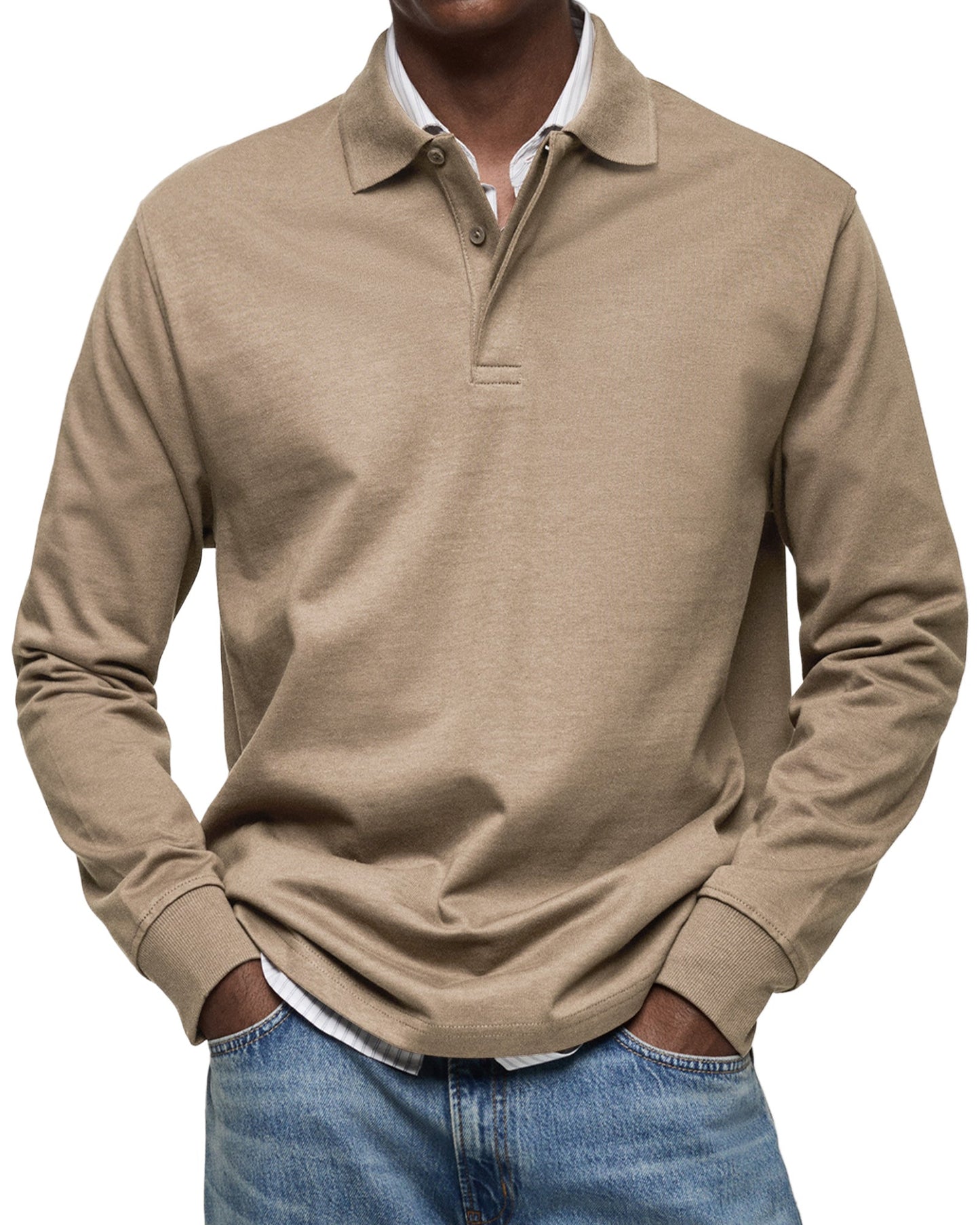 MARCONELLI | poloshirt med lange ærmer