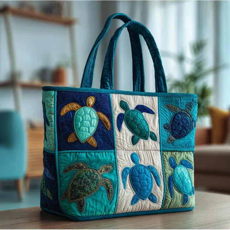 Borsa con stampa di tartarughe