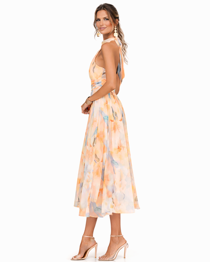 Abito Halter Midi Floreale