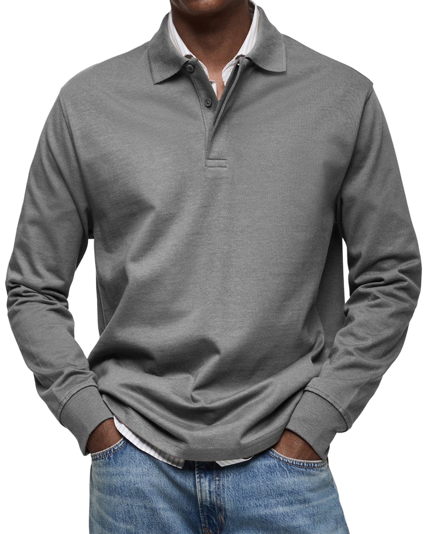 MARCONELLI | poloshirt med lange ærmer