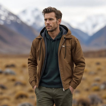 Isak™ | Warme vintage jas met capuchon