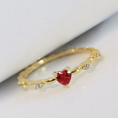 Katia | Ring met hartje | Goud