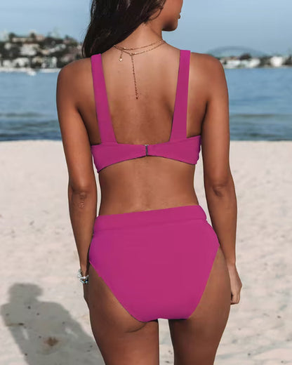 Hilde – Effen badpak met hoge taille