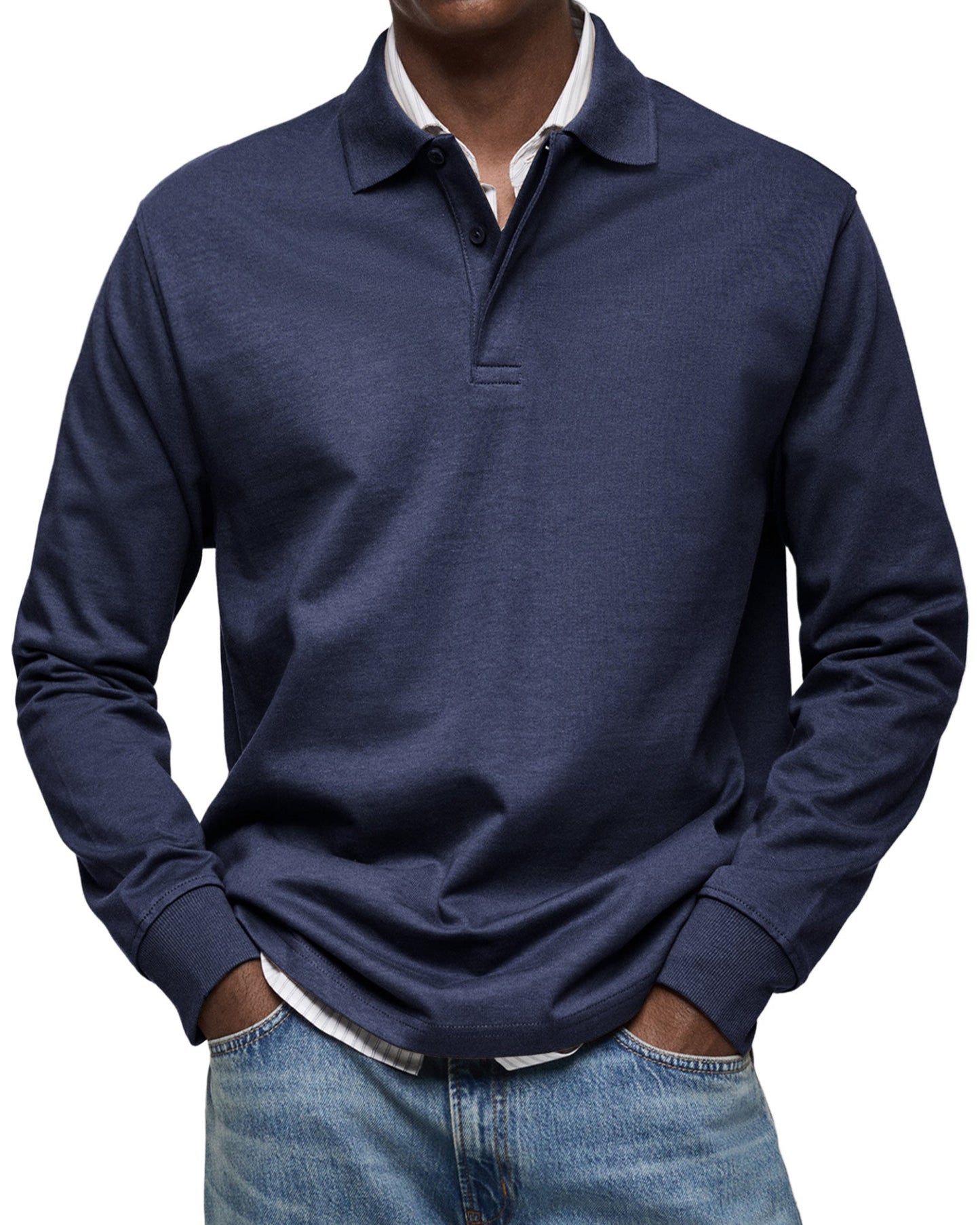 MARCONELLI | poloshirt med lange ærmer