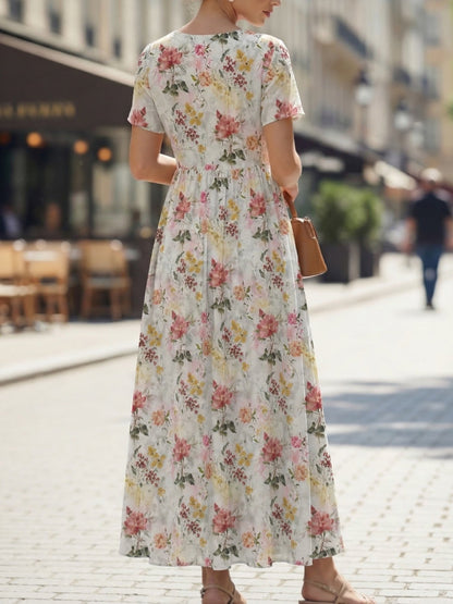 Maxi Abito Prato Estivo in Fiore