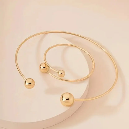 Melia | Ketting- en armbandenset - Goud
