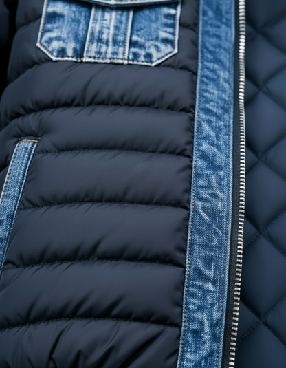 Pietro | Giacca ibrida in denim trapuntato