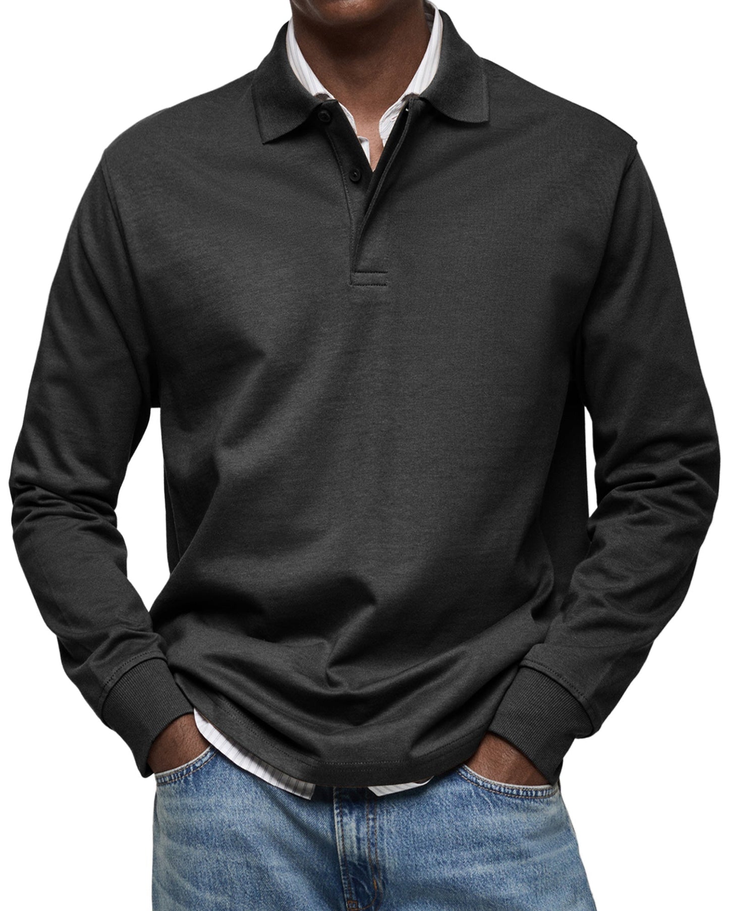MARCONELLI | poloshirt med lange ærmer