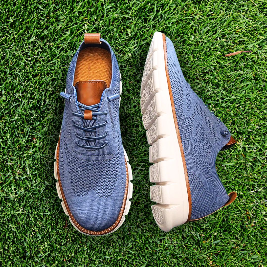 Ultracomfort Ademende Schoenen: Blauw-Wit