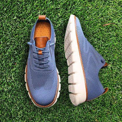 Ultracomfort Ademende Schoenen: Blauw-Wit