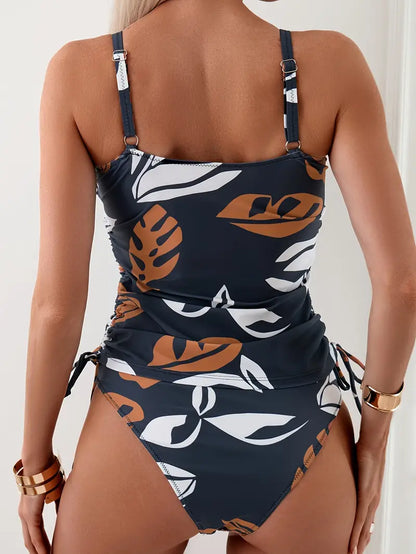 Tankini Venere - Bikini met Tropische Bladerenprint