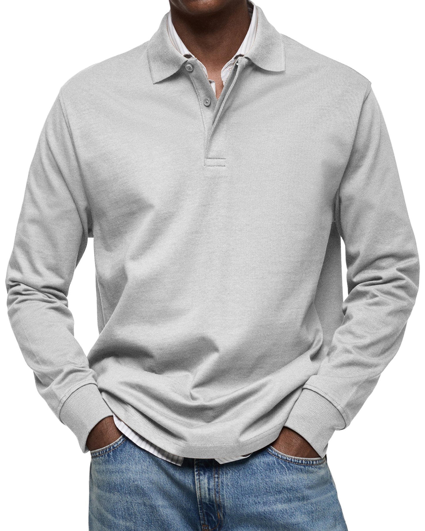 MARCONELLI | poloshirt med lange ærmer