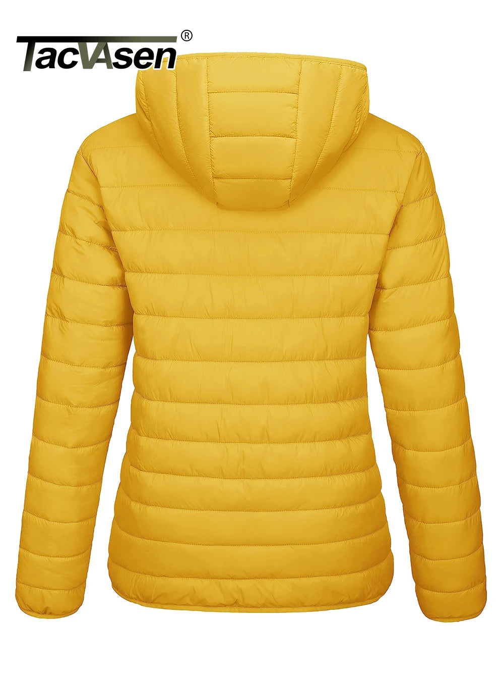 TACVASEN™ Damejakke med hætte og quiltet design