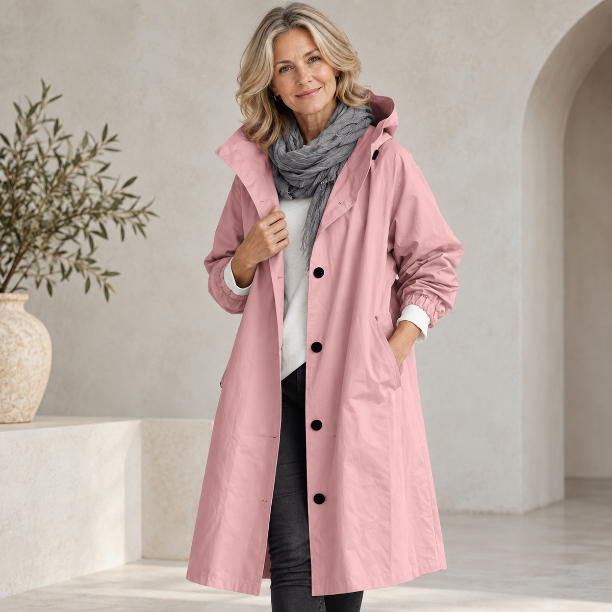 Arabella | Lange jas met capuchon
