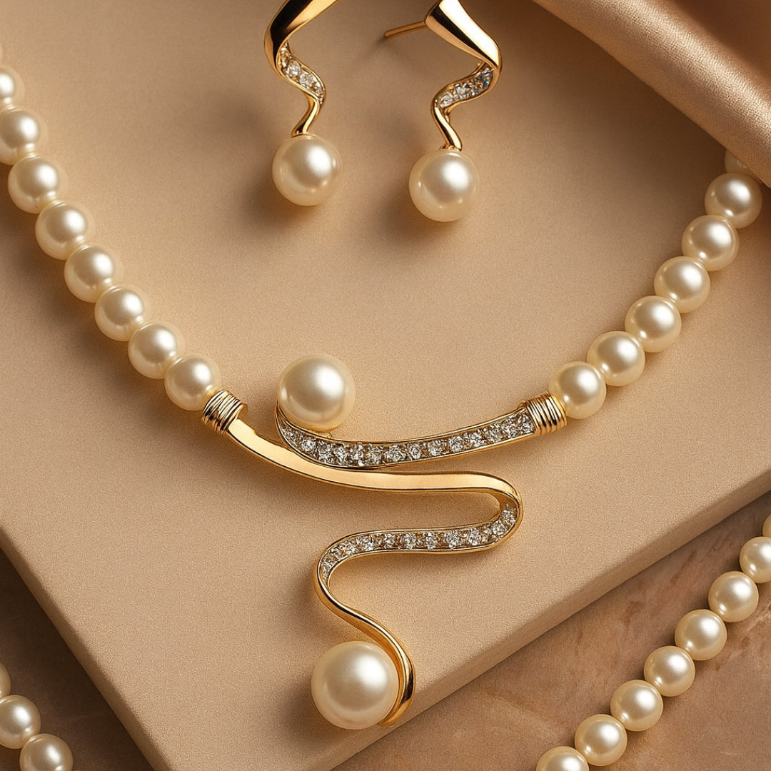 Set sieraden met parels