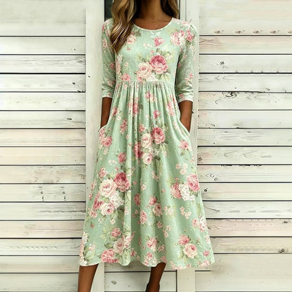 Marta - Vintage Jurk met Bloemenprint