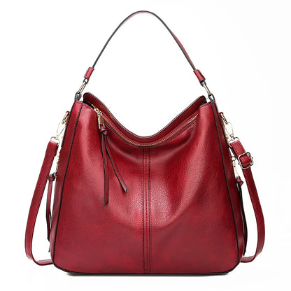 DIDABEAR™ Vintage Stor Kapacitets Læder Hobo Taske
