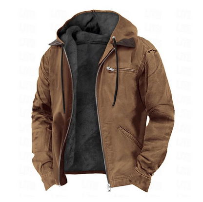 Isak™ | Warme vintage jas met capuchon