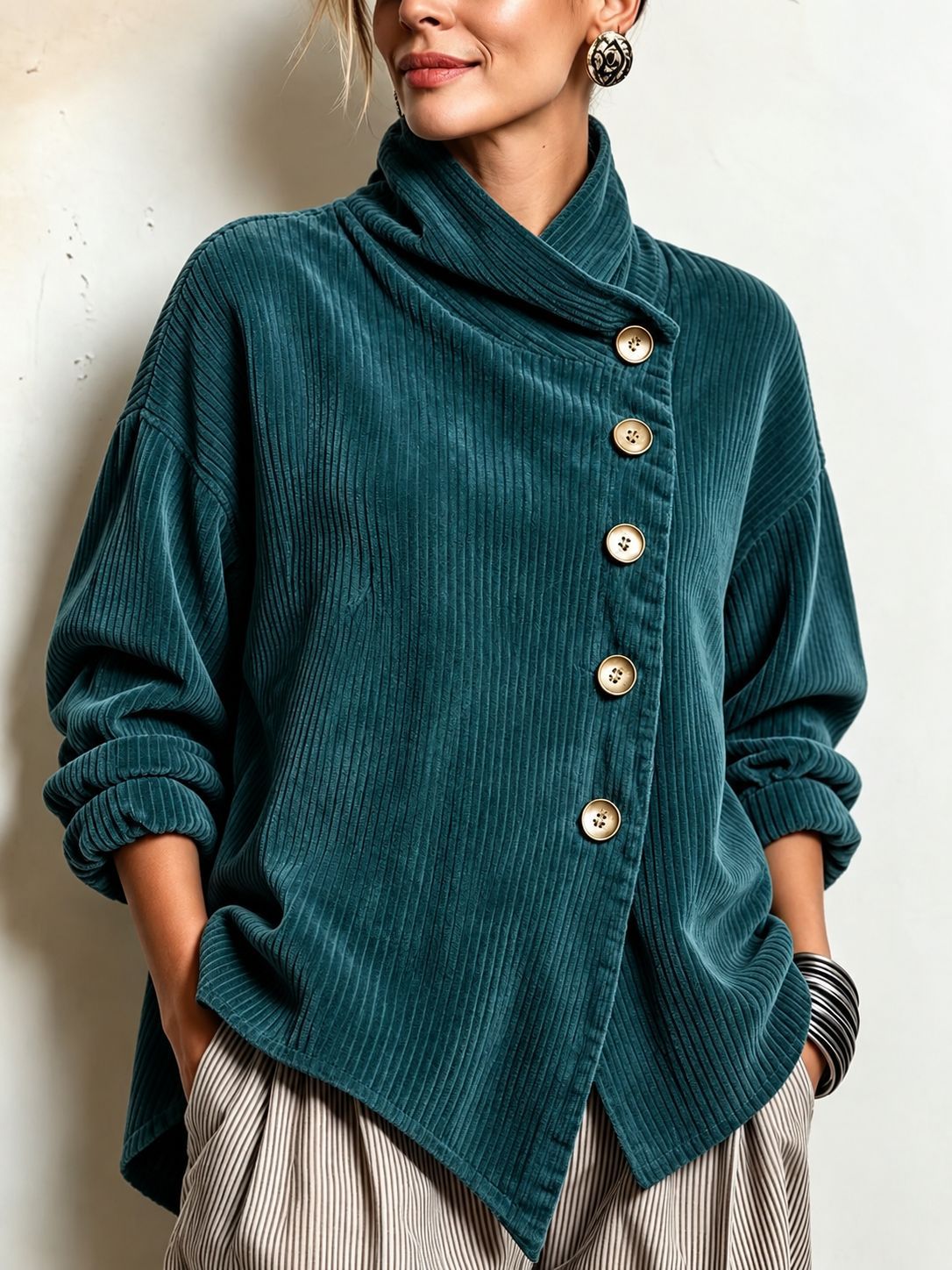Cleo | Corduroy trui met col