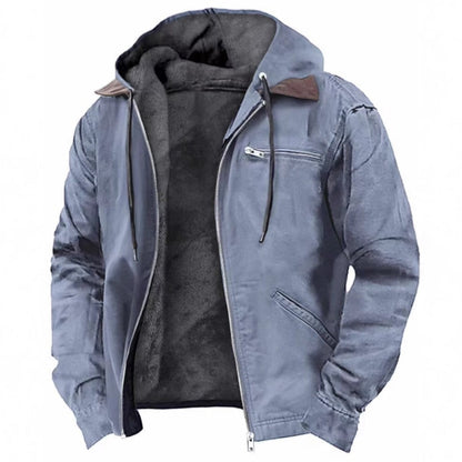 Isak™ | Warme vintage jas met capuchon