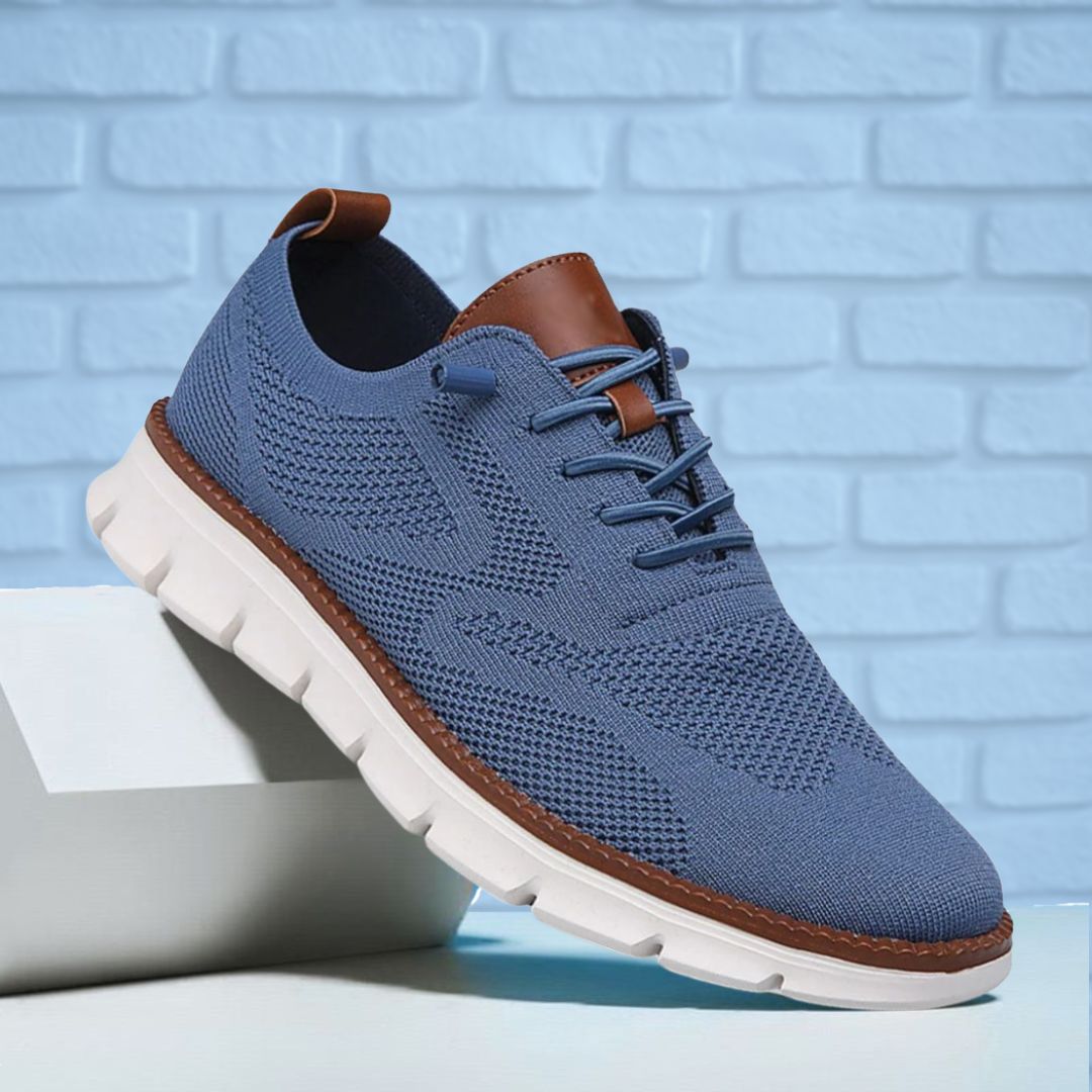 Ultracomfort Ademende Schoenen: Blauw-Wit