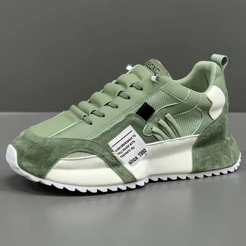 Sneakers Giuliano | Patchwork Multicolore in Camoscio e Pelle