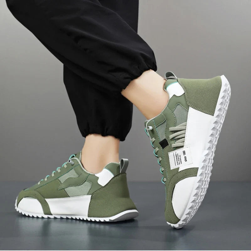 Sneakers Giuliano | Patchwork Multicolore in Camoscio e Pelle