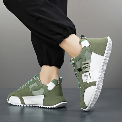 Sneakers Giuliano | Patchwork Multicolore in Camoscio e Pelle